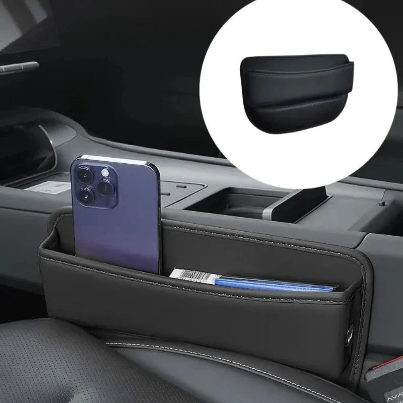 PU Car Seat Side Pocket Organizer – Console Crevice Storage Box, Universal Fit