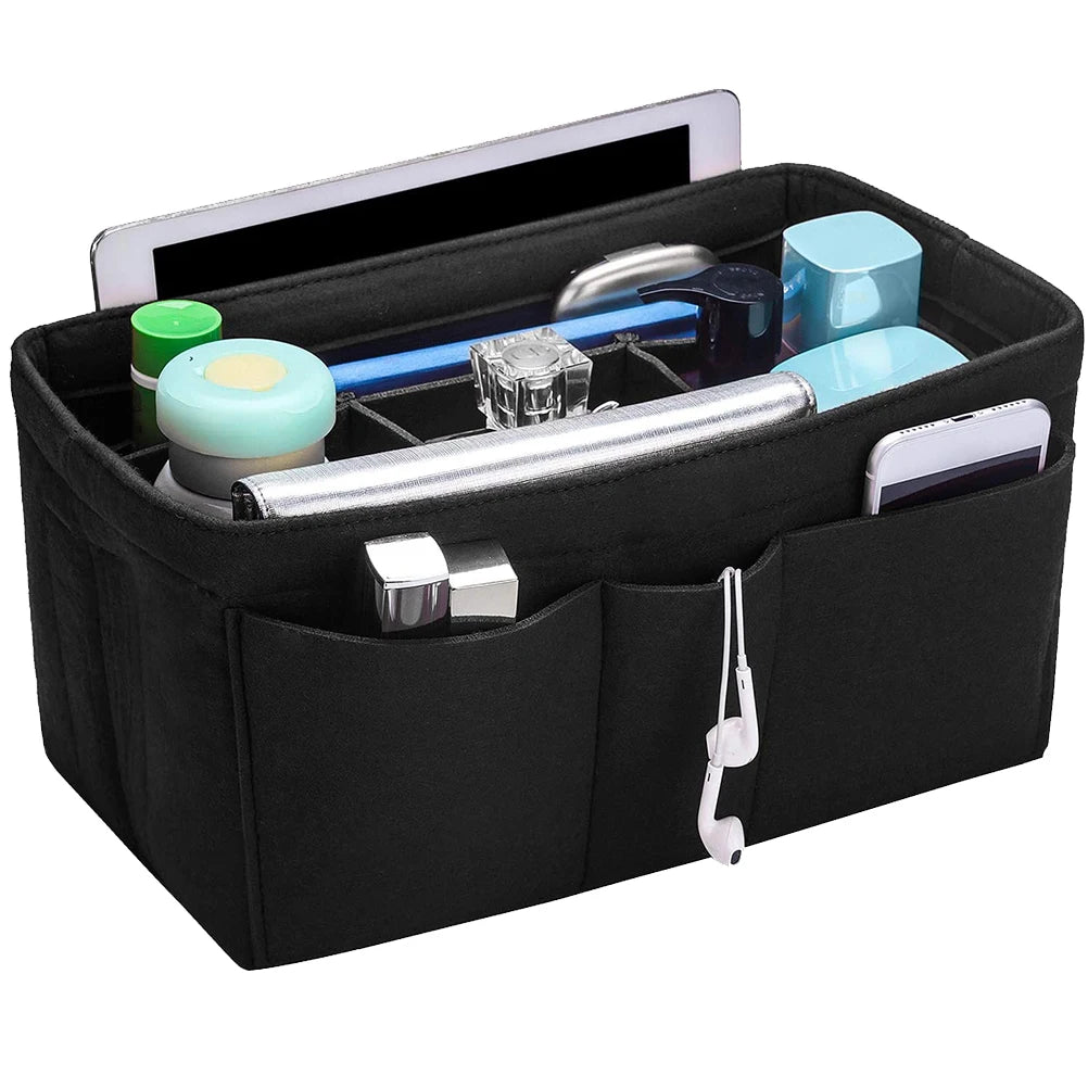 Felt Handbag Organizer – Multi-Pocket Insert for Cosmetics, Travel & Everyday Use