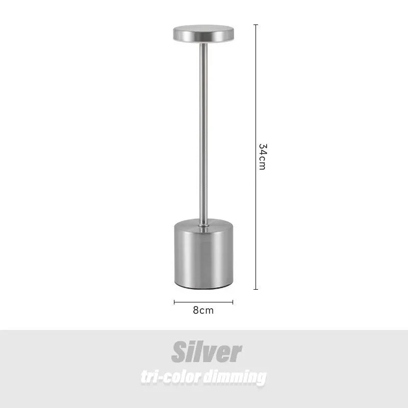 Retro Cordless LED Table Lamp – 3-Color Dimming, Atmosphere Light for Bar & Restaurant