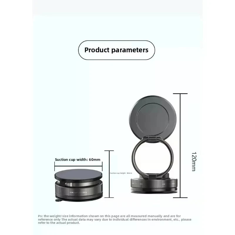 Magnetic Car Phone Holder – 16 Magnets, Windshield & Dashboard Suction Mount, 360°