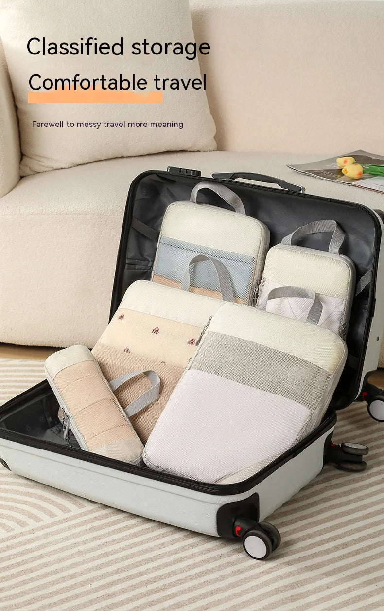 Expandable Compression Packing Cubes – Lightweight Travel Organizer Set for Suitcases