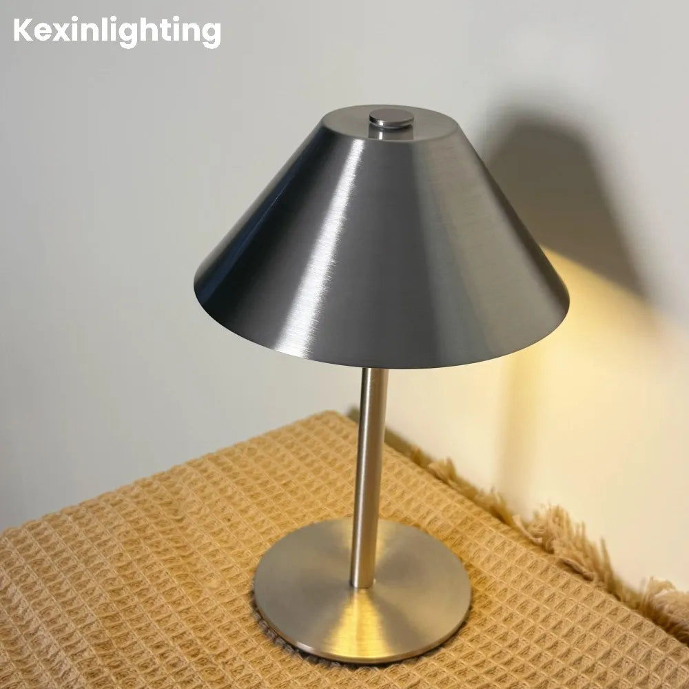 Cordless Touch LED Desk Lamp – 3-Color Dimmable, Rechargeable, Portable