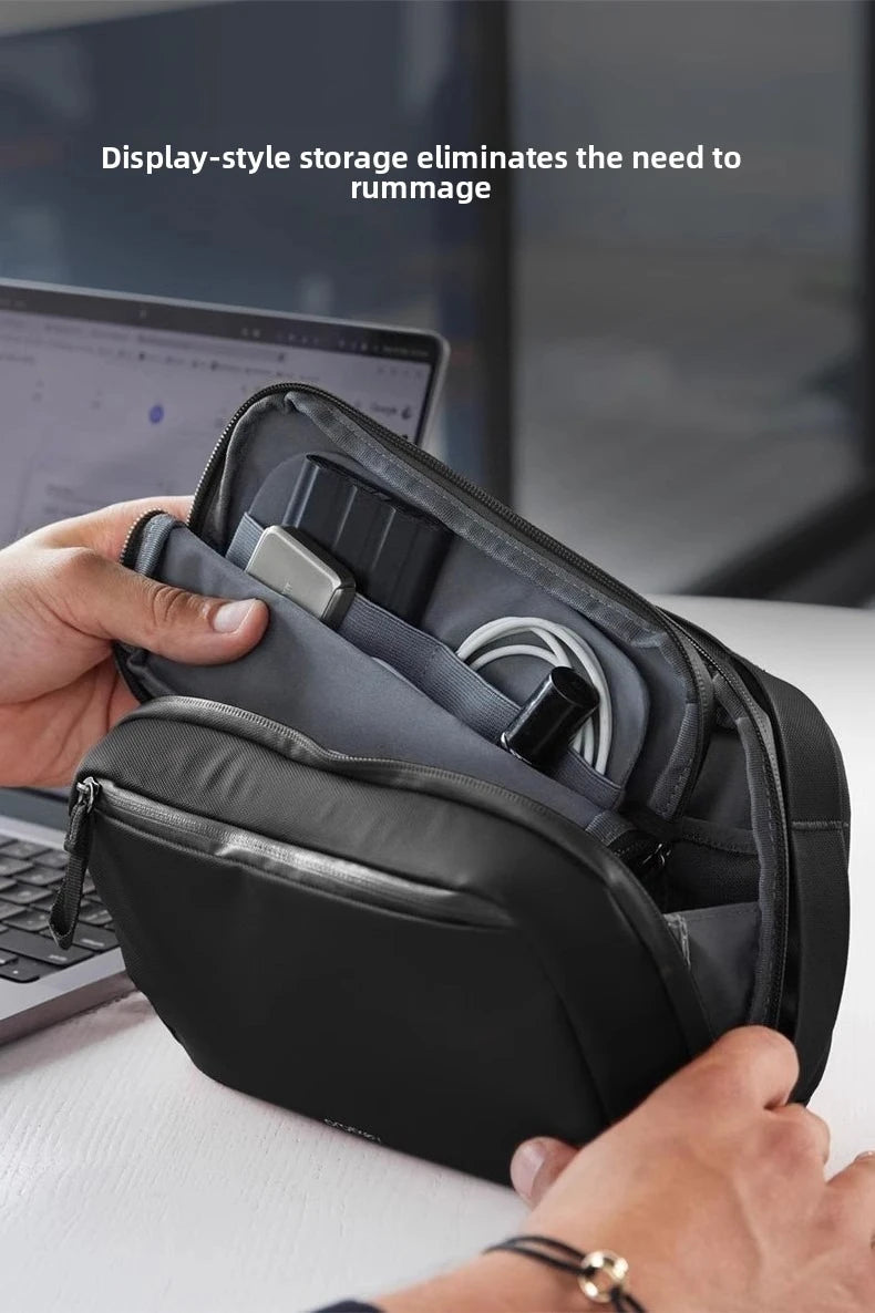 2-in-1 Tech Organizer Pouch – Detachable Double-Layer Cable & Electronics Storage Bag