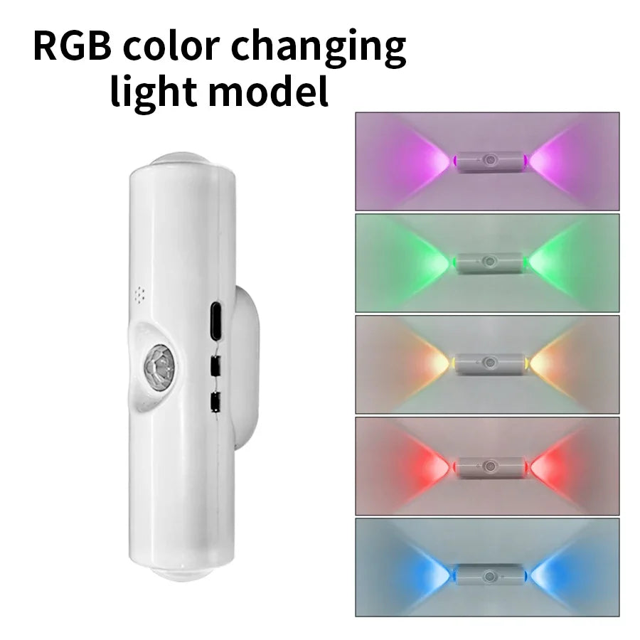 Magnetic LED Night Light – Motion Sensor, 7-Color RGB, USB Rechargeable