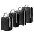 4-Piece Compression Packing Cubes Set – Waterproof Travel Luggage Organizers (S/M/L/XL)