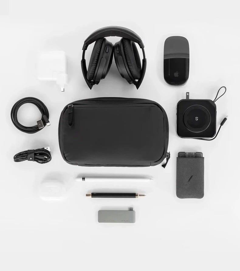 2-in-1 Tech Organizer Pouch – Detachable Double-Layer Cable & Electronics Storage Bag