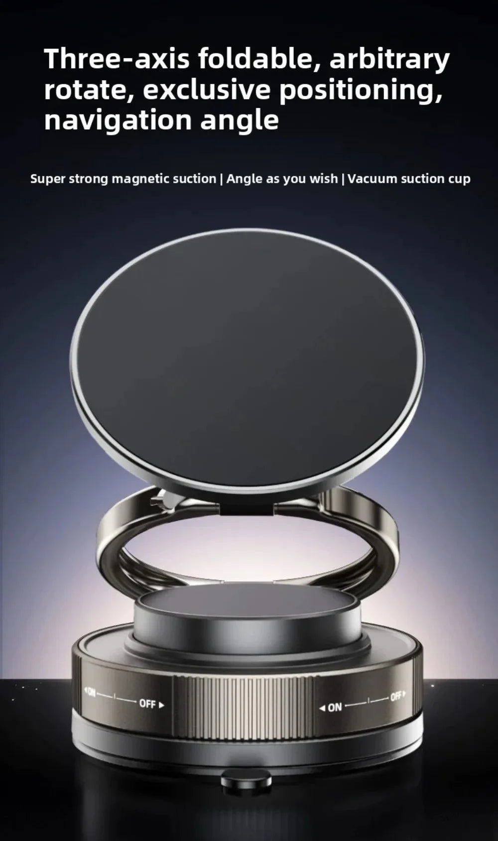 Magnetic Car Phone Holder – 360° Rotatable & Foldable Mount, Universal Compatibility