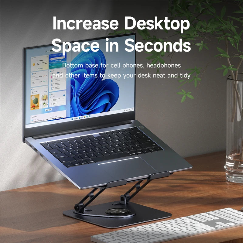 Adjustable Laptop Stand – 360° Rotating, Ergonomic, Fits Up to 18 Inches