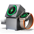 Portable 3-in-1 Wireless Charging Station – 30W Fast Charge, iPhone, Watch & AirPods