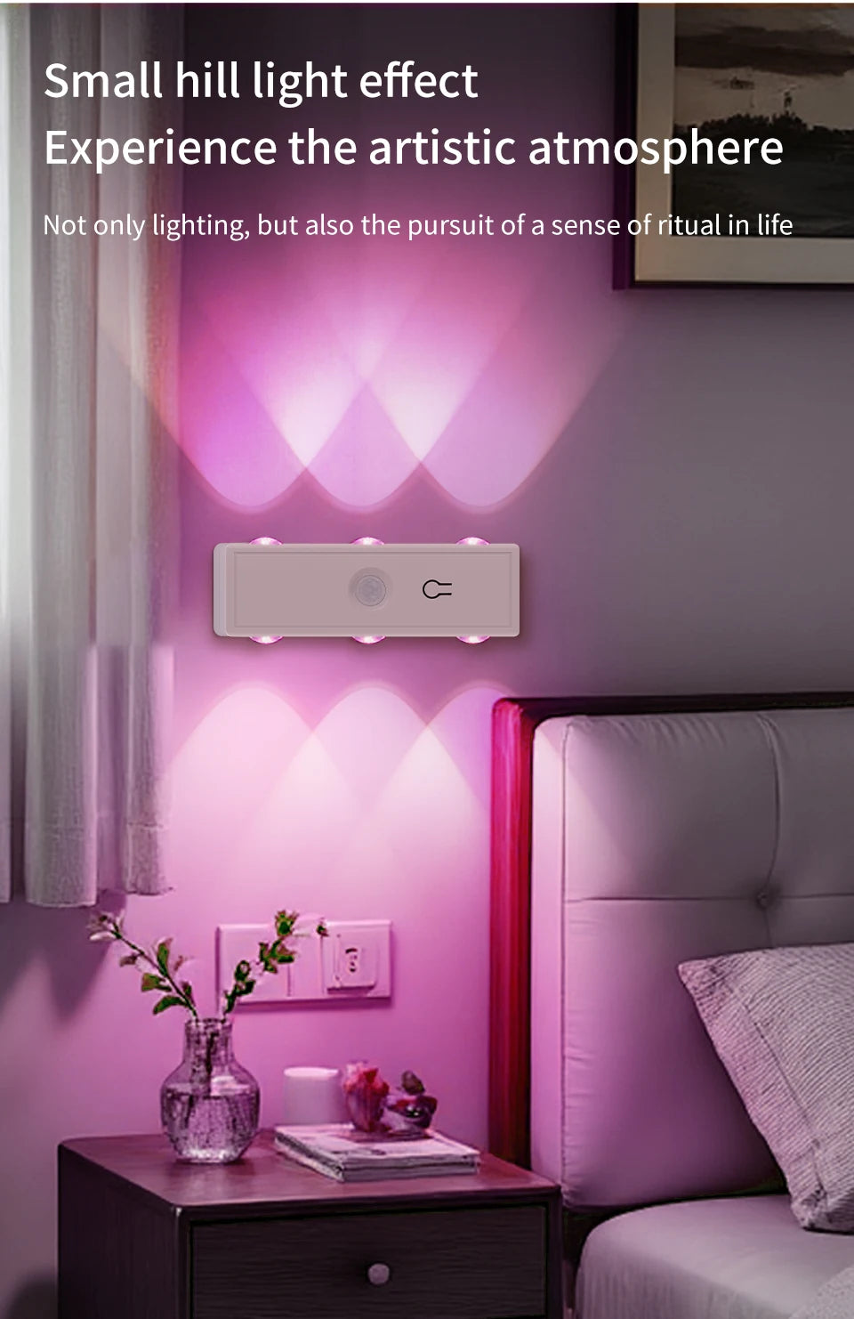 Magnetic Motion Sensor Night Light – RGB & 3-Color, Rechargeable, USB-C