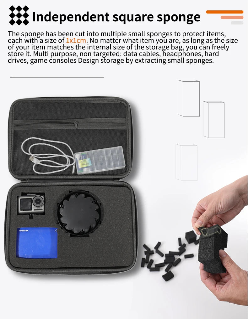 DIY Sponge Electronics Organizer Case – Customizable Foam Travel Carry Bag