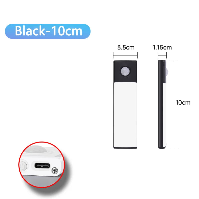 Slim Magnetic LED Strip Light – Motion Sensor, USB Rechargeable, 3-Color