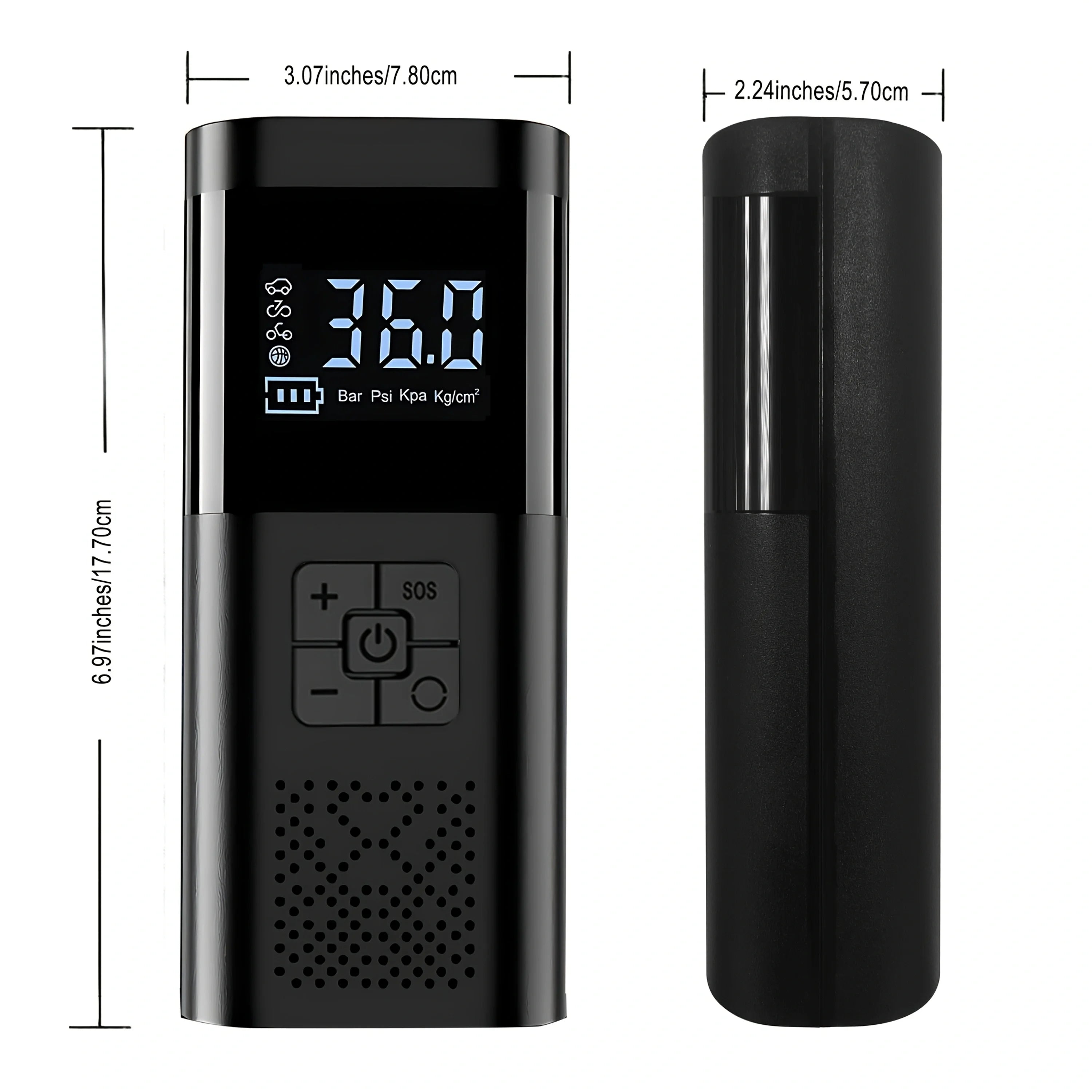 STSCELZ Cordless Tire Inflator – 150 PSI, 3X Faster, Digital Gauge & LED Light