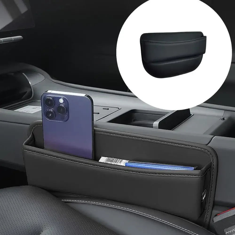 PU Car Seat Side Pocket Organizer – Console Crevice Storage Box, Universal Fit