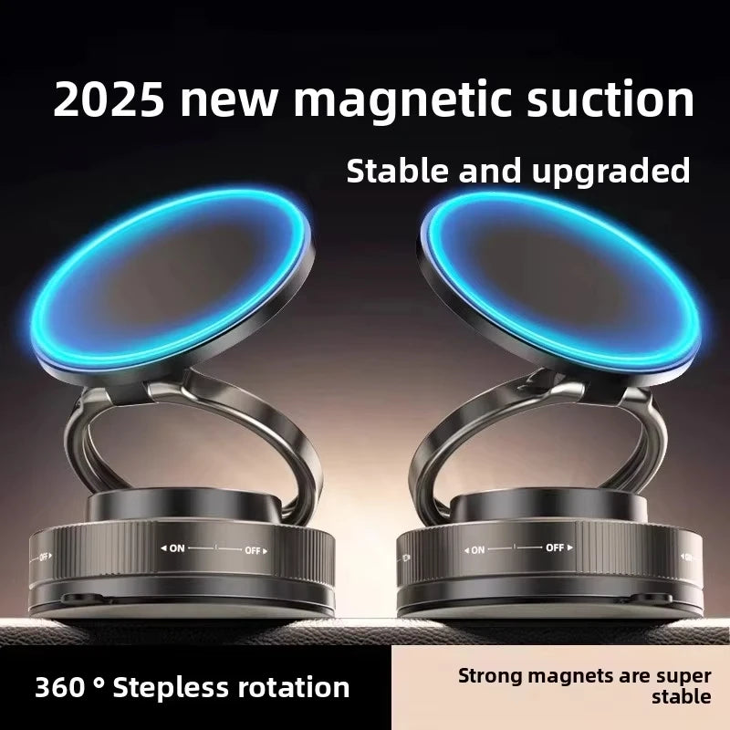 Magnetic Car Phone Holder – 16 Magnets, Windshield & Dashboard Suction Mount, 360°