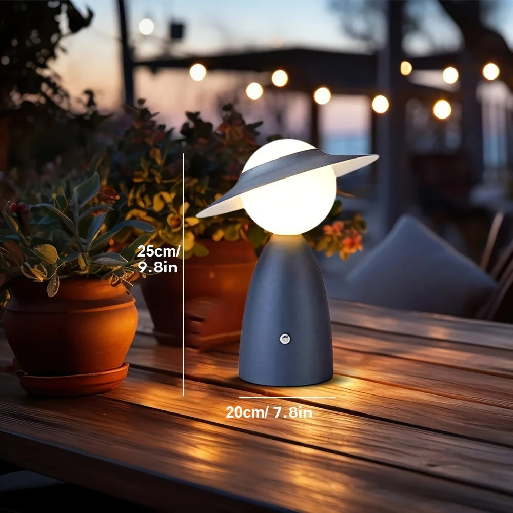 Cordless LED Desk Lamp – Stepless Dimming, Touch Control, USB Rechargeable, Portable