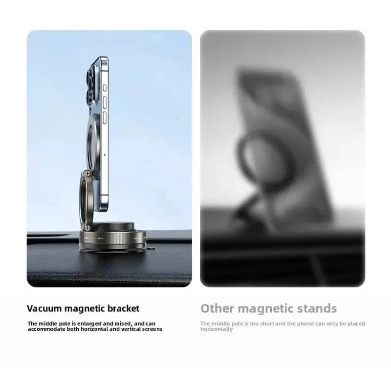 Magnetic Car Phone Holder – 16 Magnets, Windshield & Dashboard Suction Mount, 360°