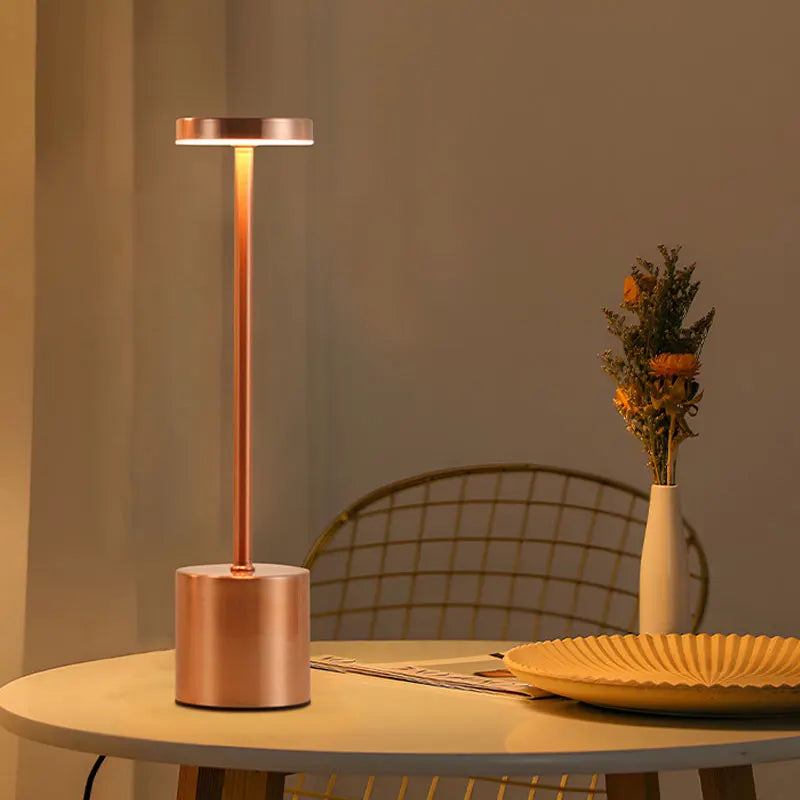 Retro Cordless LED Table Lamp – 3-Color Dimming, Atmosphere Light for Bar & Restaurant