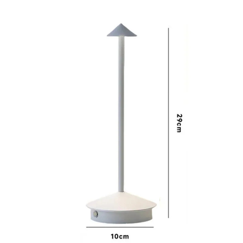 Cordless LED Table Lamp – Rechargeable, Touch Dimmable, Waterproof, Indoor & Outdoor