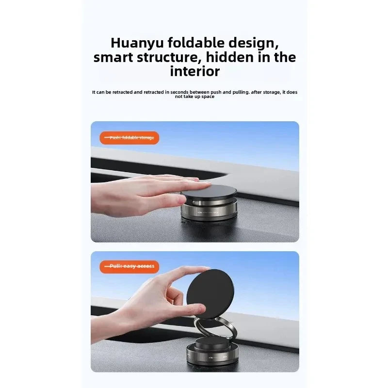 Magnetic Car Phone Holder – 16 Magnets, Windshield & Dashboard Suction Mount, 360°