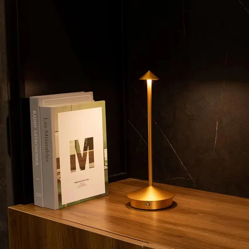 Cordless LED Table Lamp – Rechargeable, Touch Dimmable, Waterproof, Indoor & Outdoor