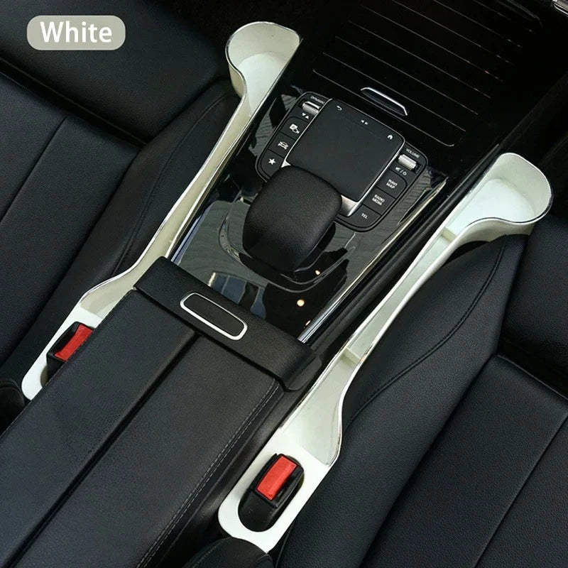Car Seat Gap Filler Organizer 2-Pack – with Cup Holder & Phone Holder, Universal Fit
