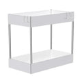2-Tier Under-Sink Storage Rack with Hooks – Multipurpose Cabinet Organizer for Kitchen & Bathroom