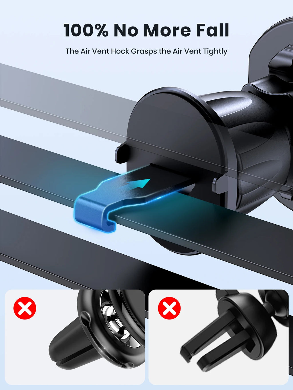 TOPK Magnetic Car Phone Holder – 6 N52 Magnets, Air Vent Mount, 360° Universal