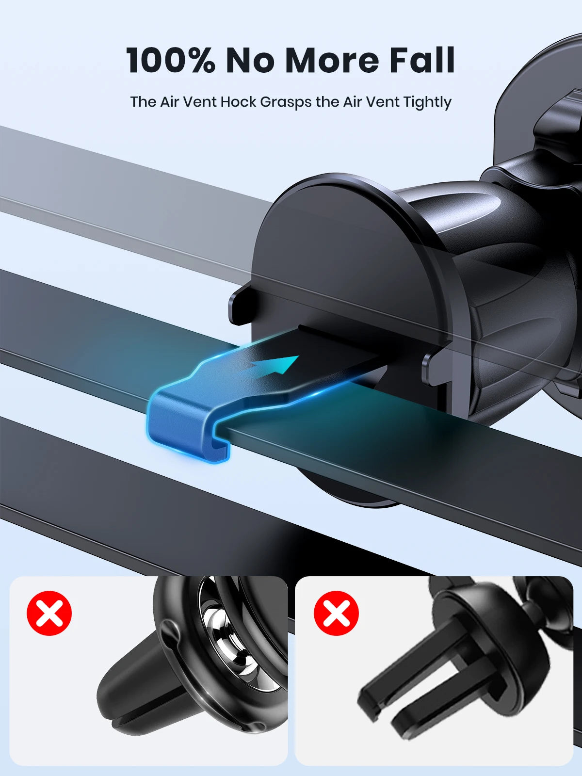 TOPK Magnetic Car Phone Holder – 6 N52 Magnets, Air Vent Mount, 360° Universal