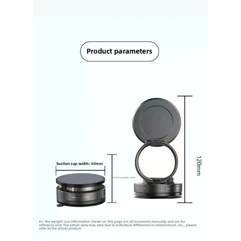 Magnetic Car Phone Holder – 16 Magnets, Windshield & Dashboard Suction Mount, 360°