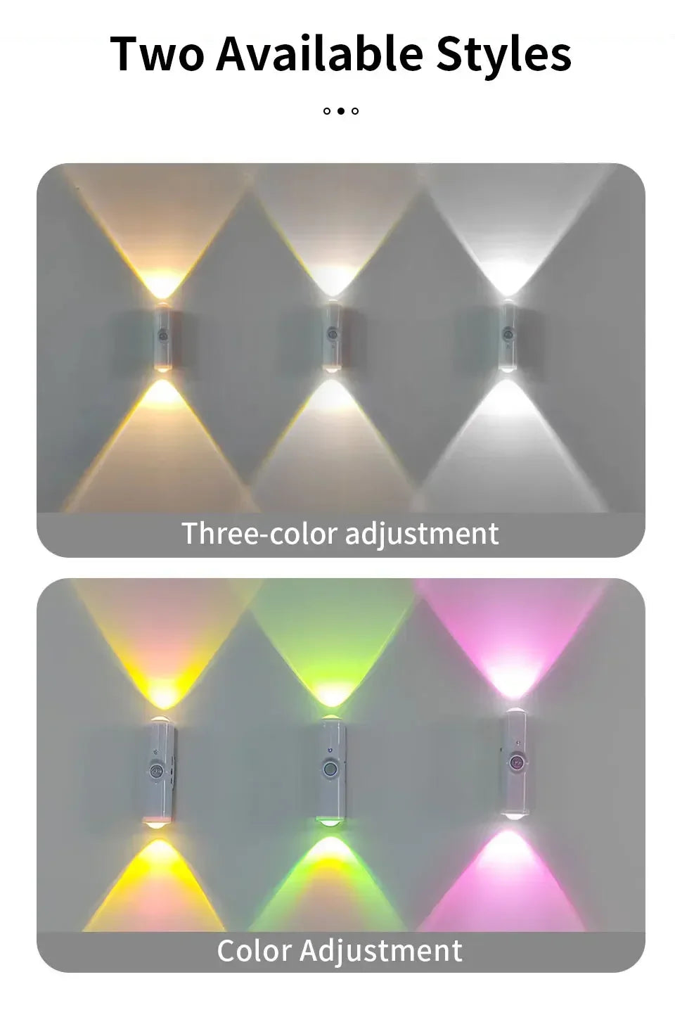 Magnetic LED Night Light – Motion Sensor, 7-Color RGB, USB Rechargeable