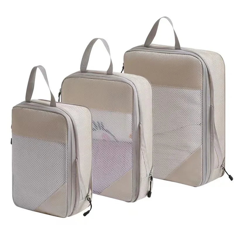 Expandable Compression Packing Cubes – Lightweight Travel Organizer Set for Suitcases