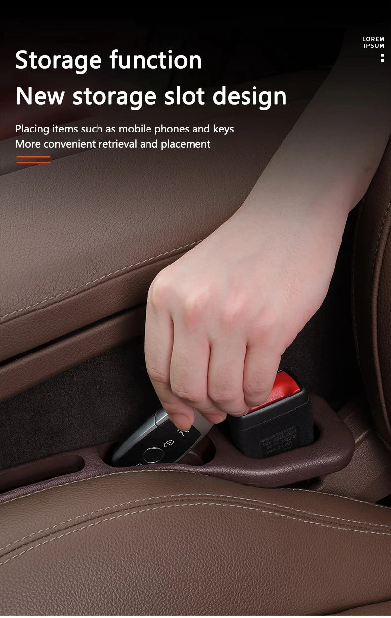 Waterproof Car Seat Gap Filler Strip 2-Pack – EVA Plug with 2 Grooves, Seatbelt-Safe