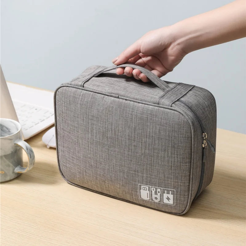 Cable Storage Bag – Portable USB & Charger Organizer for Travel