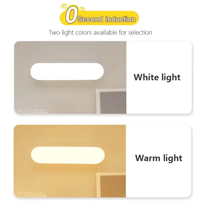 Wireless LED Motion Sensor Lamp – USB-C Rechargeable, Warm & Cool White