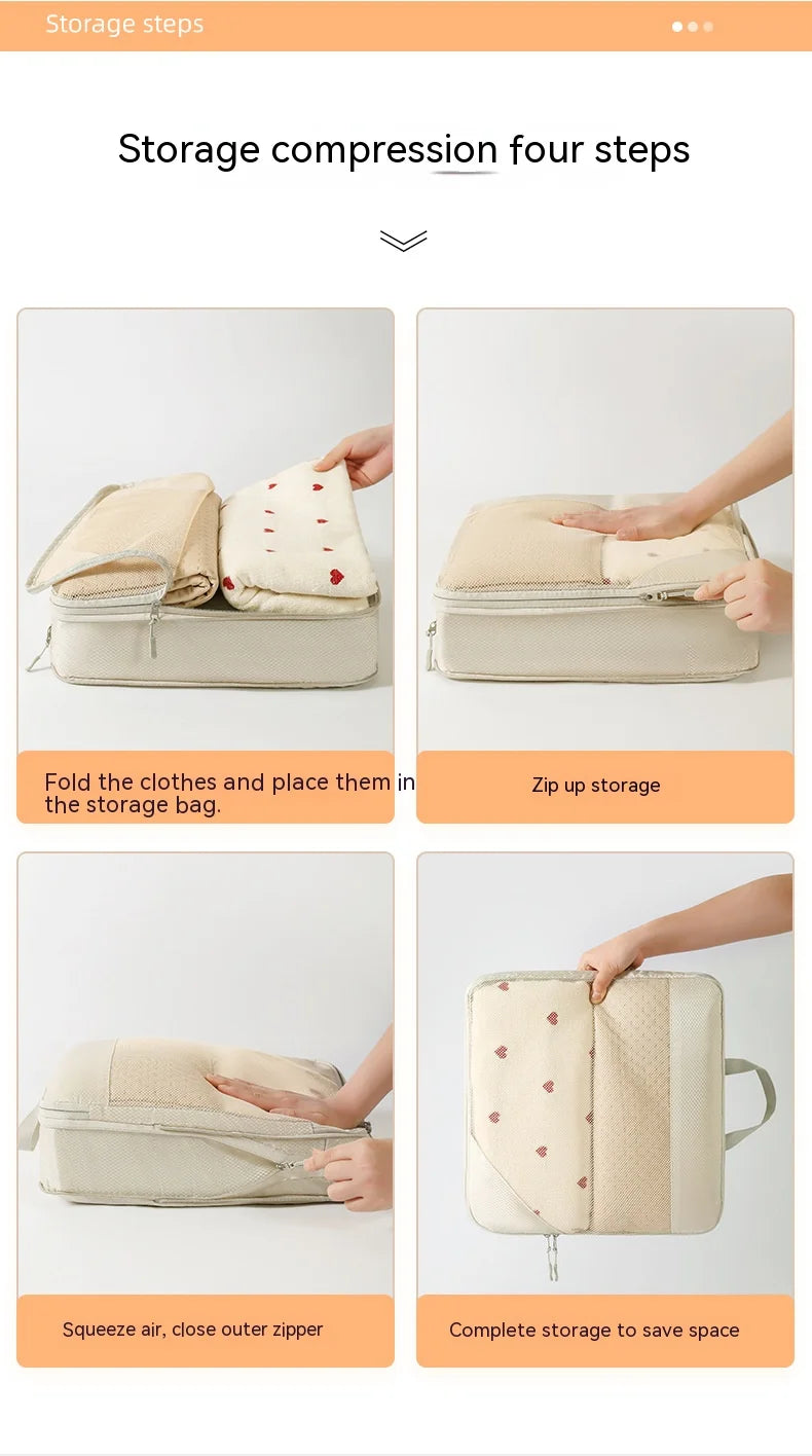 Expandable Compression Packing Cubes – Lightweight Travel Organizer Set for Suitcases