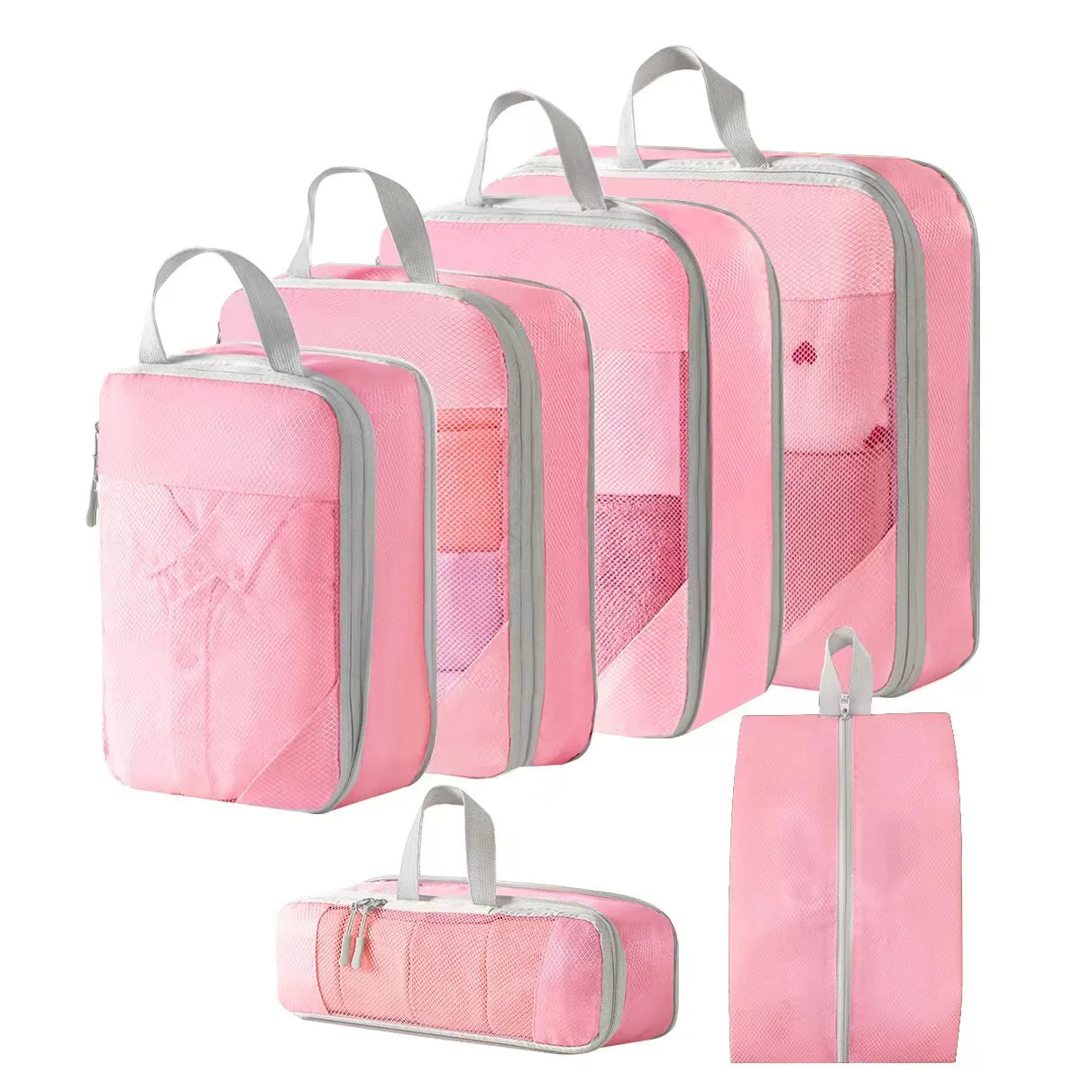 Expandable Compression Packing Cubes – Lightweight Travel Organizer Set for Suitcases