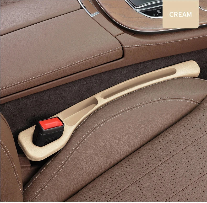 Waterproof Car Seat Gap Filler Strip 2-Pack – EVA Plug with 2 Grooves, Seatbelt-Safe