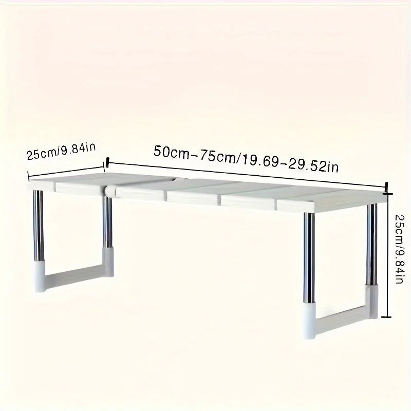 Adjustable Under-Sink Organizer – Stainless Steel Multi-Tier Storage Rack for Kitchen & Bathroom