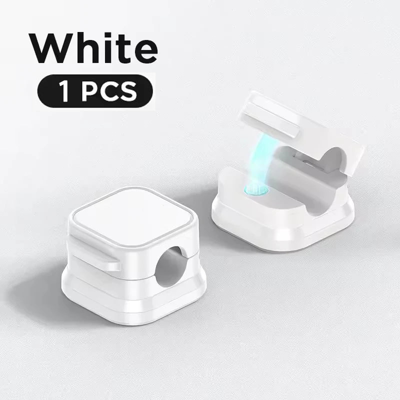 Adhesive Magnetic Cable Clips – Wire & Cord Organizer for Desk, Office & Home