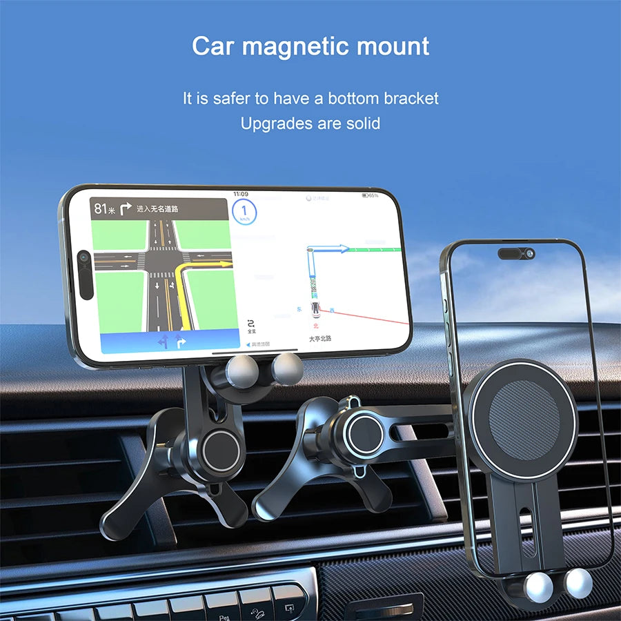 MagSafe-Compatible Magnetic Car Phone Mount – Air Vent, Strong Magnetic Hold