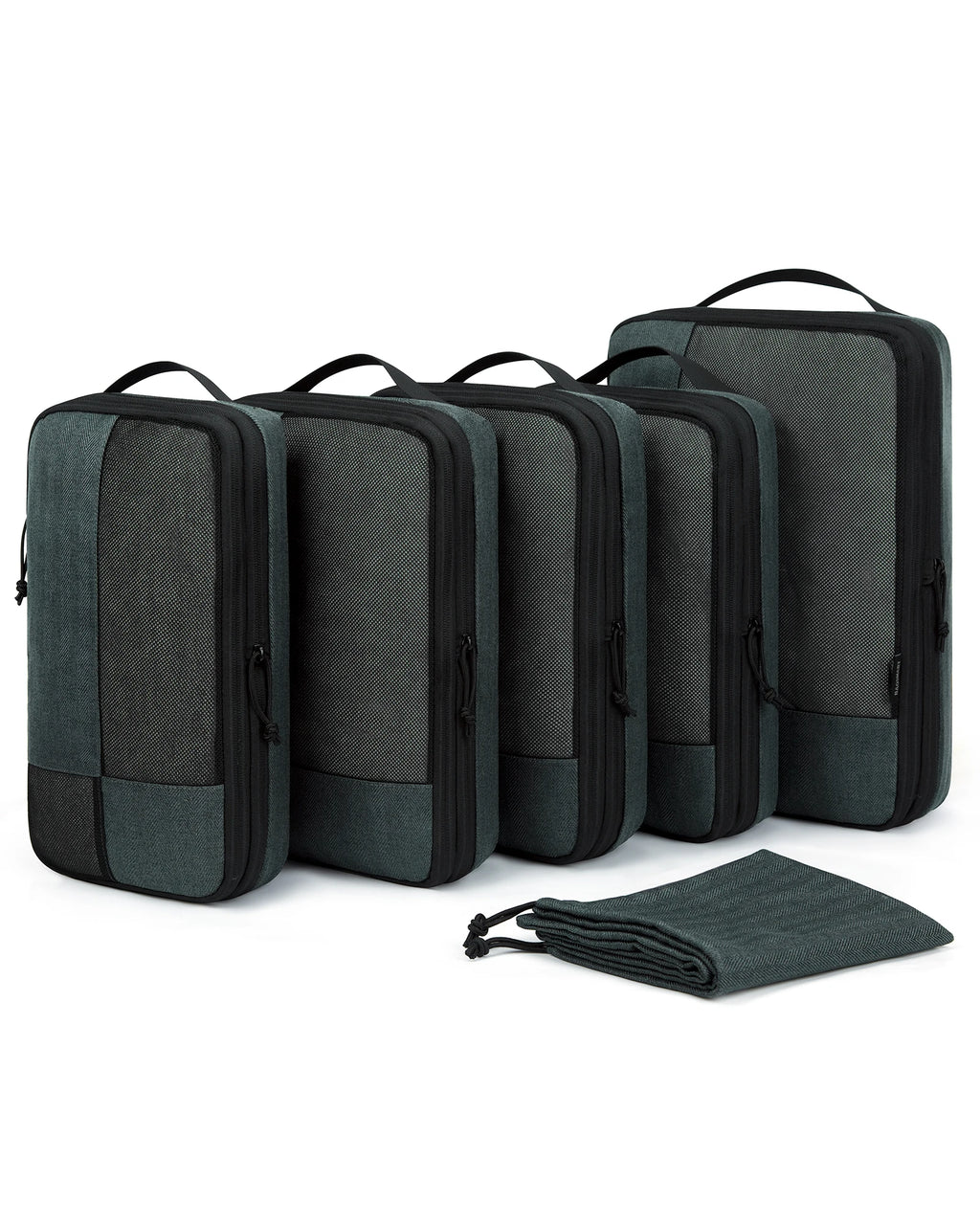 BAGSMART 6-Piece Compression Packing Cubes Set – Expandable Travel Luggage Organizer with Shoe Bag