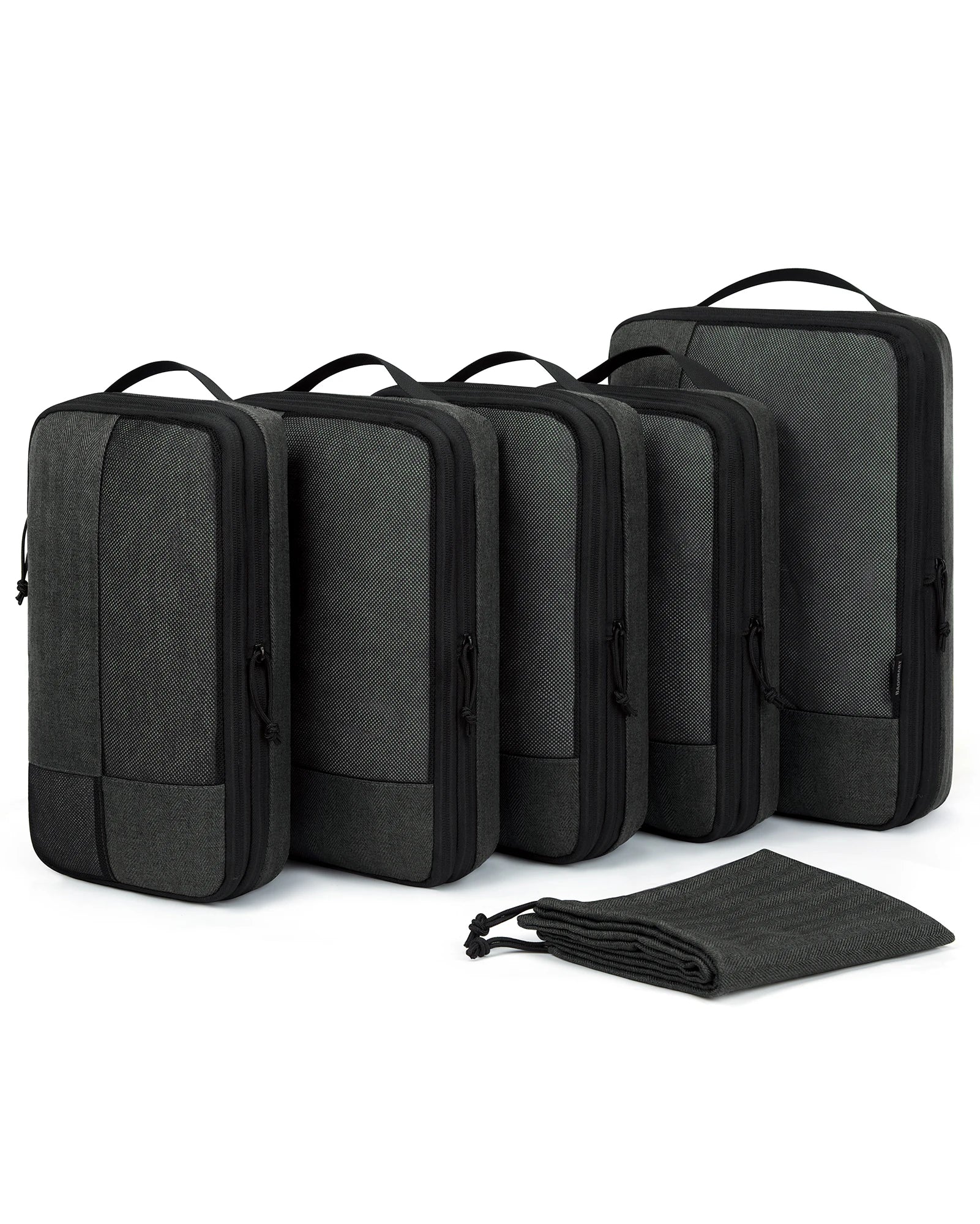 BAGSMART 6-Piece Compression Packing Cubes Set – Expandable Travel Luggage Organizer with Shoe Bag