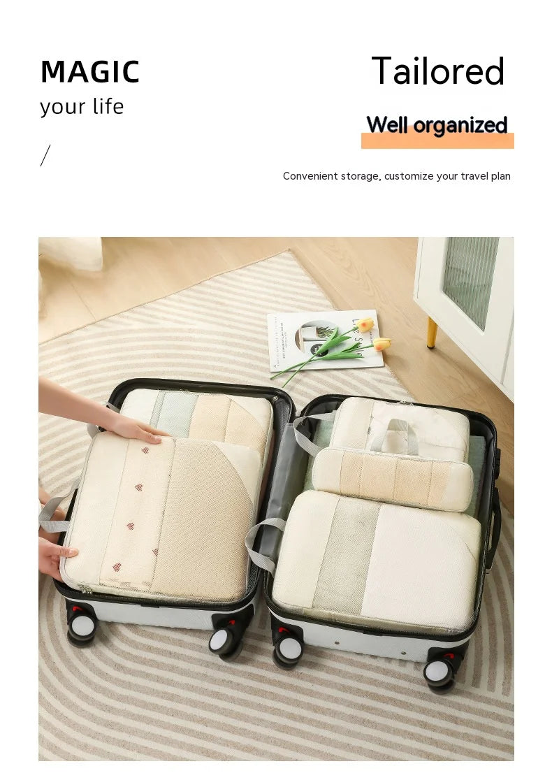 Expandable Compression Packing Cubes – Lightweight Travel Organizer Set for Suitcases