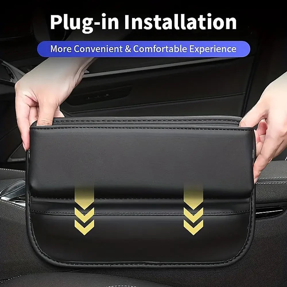 PU Car Seat Side Pocket Organizer – Console Crevice Storage Box, Universal Fit