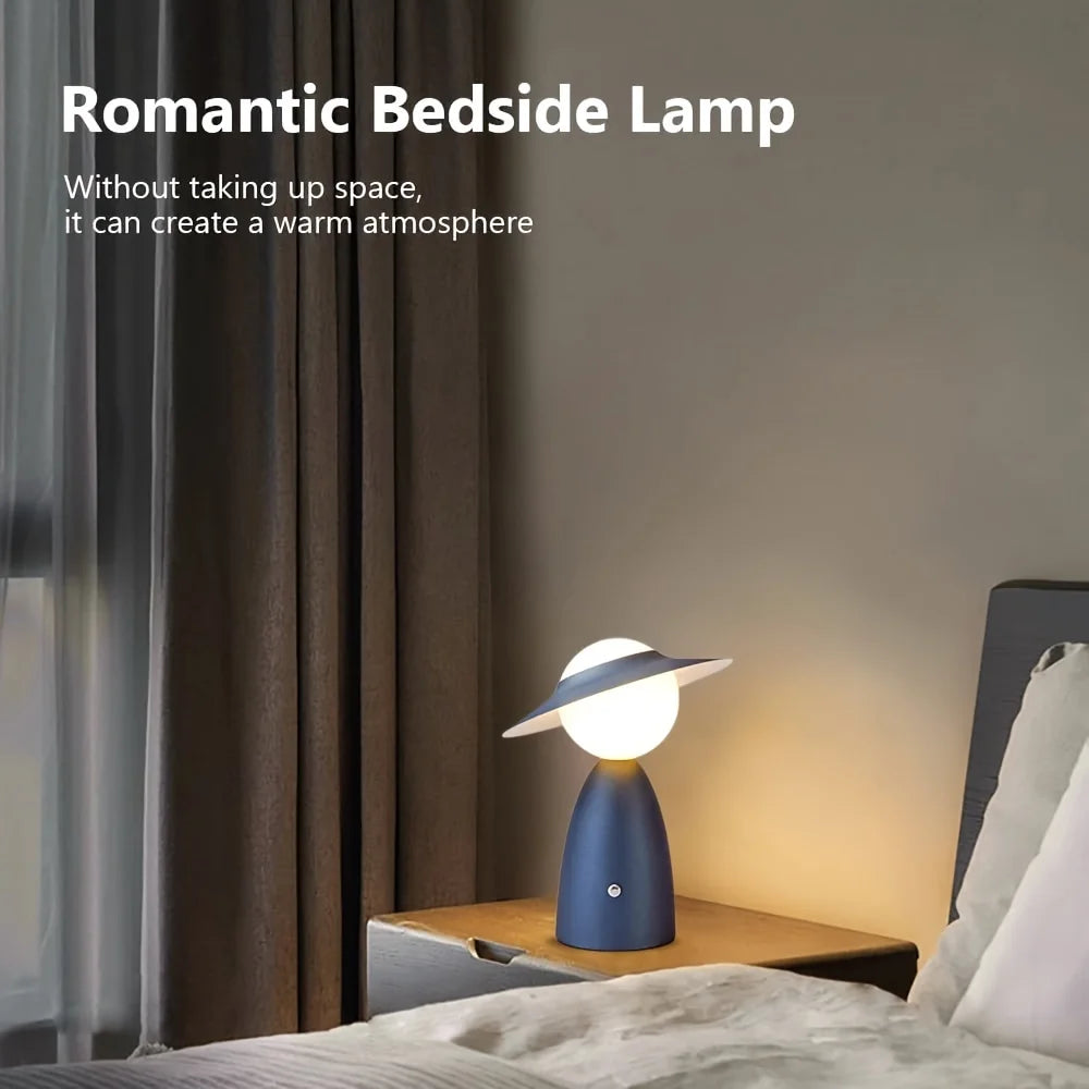 Cordless LED Desk Lamp – Stepless Dimming, Touch Control, USB Rechargeable, Portable