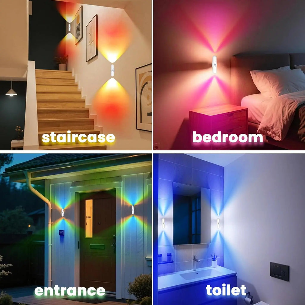 Magnetic LED Night Light – Motion Sensor, 7-Color RGB, USB Rechargeable