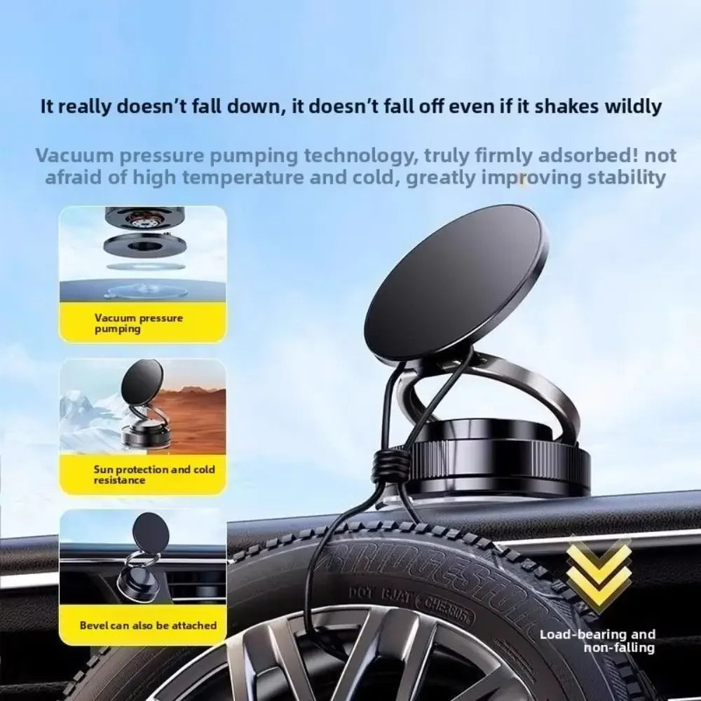 Magnetic Car Phone Holder – 360° Rotatable & Foldable Mount, Universal Compatibility