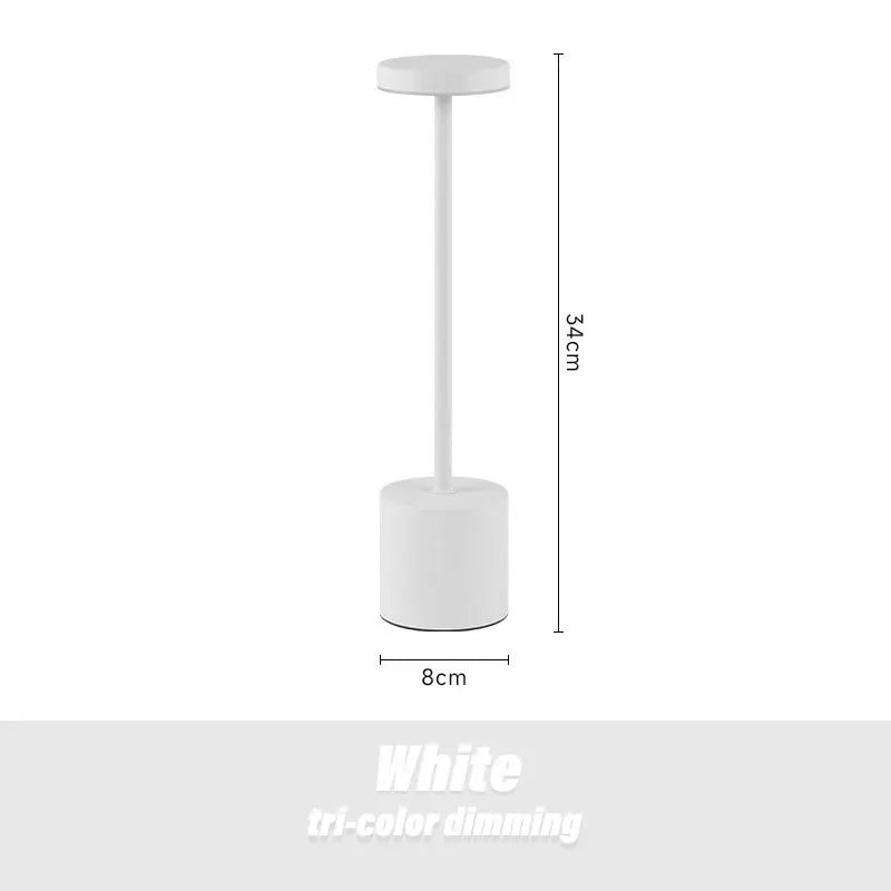 Retro Cordless LED Table Lamp – 3-Color Dimming, Atmosphere Light for Bar & Restaurant