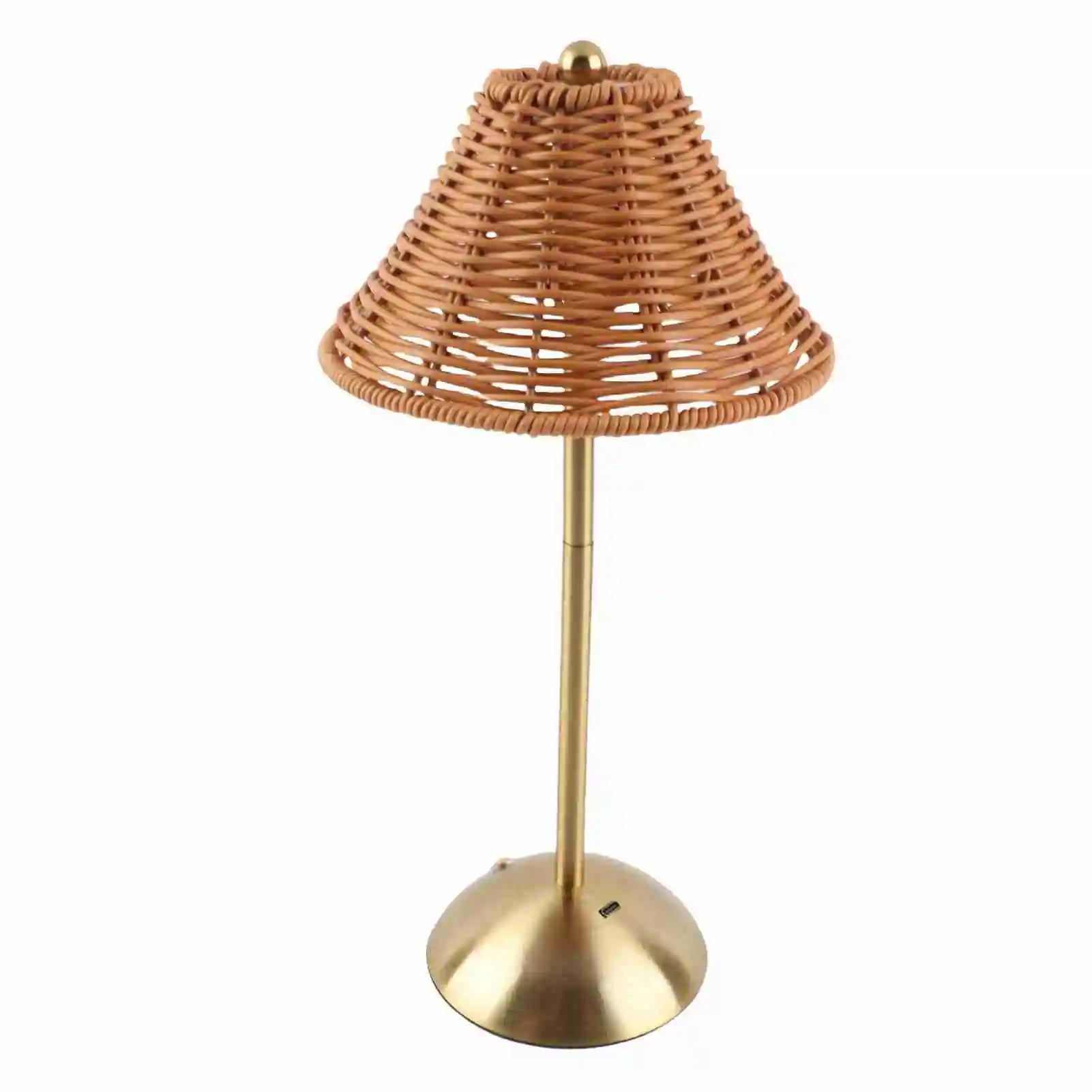 Cordless Boho Rattan Table Lamp – Dimmable LED, USB-C Rechargeable, Home & Restaurant